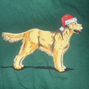 Crewcuts Boys Size 10-11 Holiday Christmas Golden Retriever Long Sleeve Shirt
